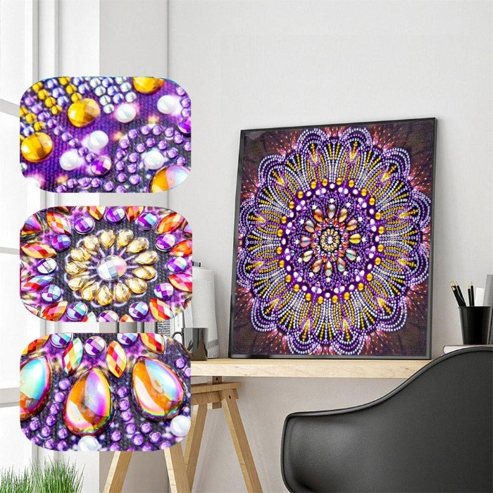 30x30cm 5D DIY Special shaped Part Drill Diamond Painting Mandala Pattern