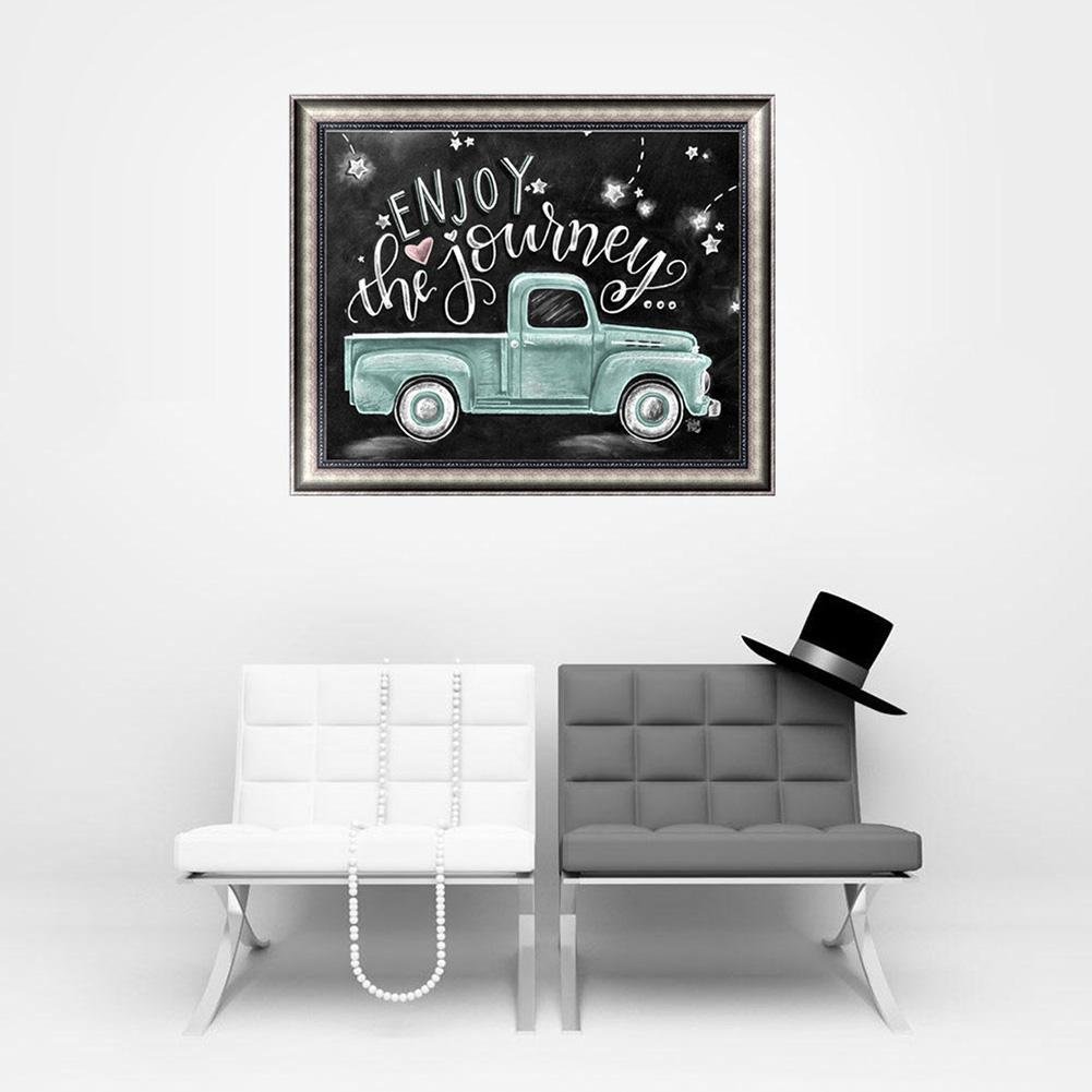 Pintura Diamante - Rodada Completa - Blackboard Green Car