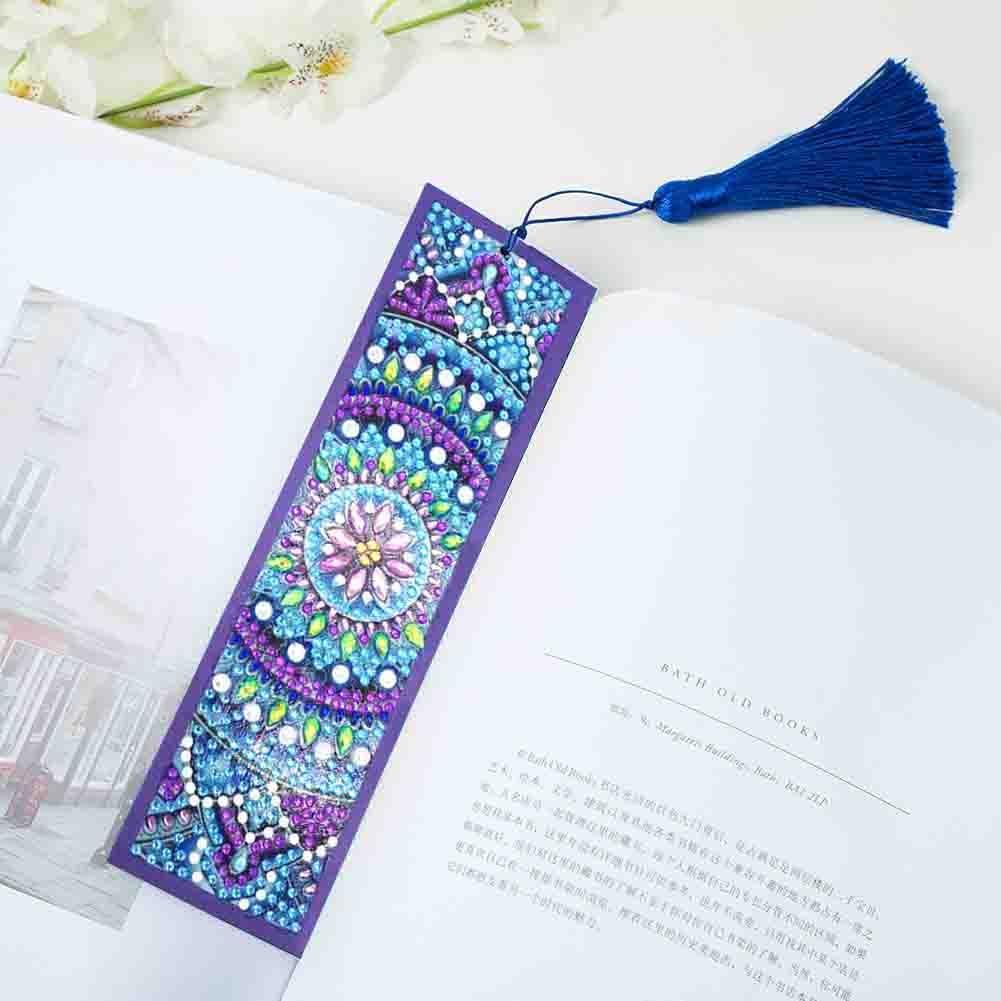 DIY Special Shape Diamond Painting Leather Tassel Bookmark
