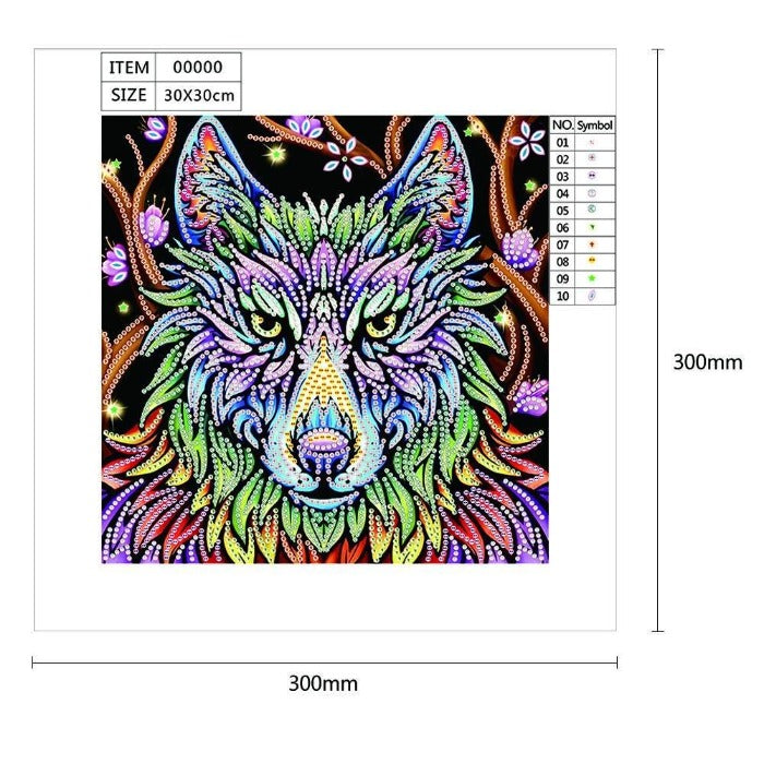 Wolf Crystal Rhinestone Diamond Painting handicraft Include diamond painting accessories