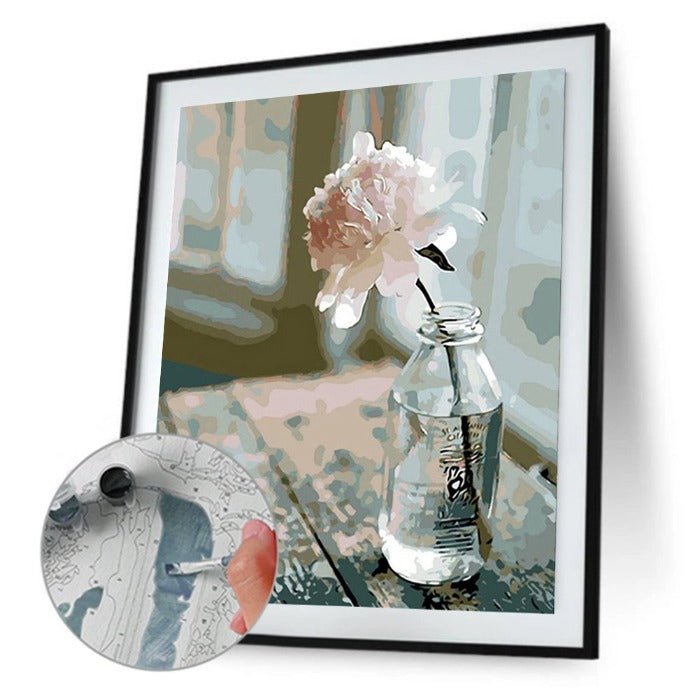 Hand Painted Drawing Acrylic Canvas Flower Wall Art Craft Decor