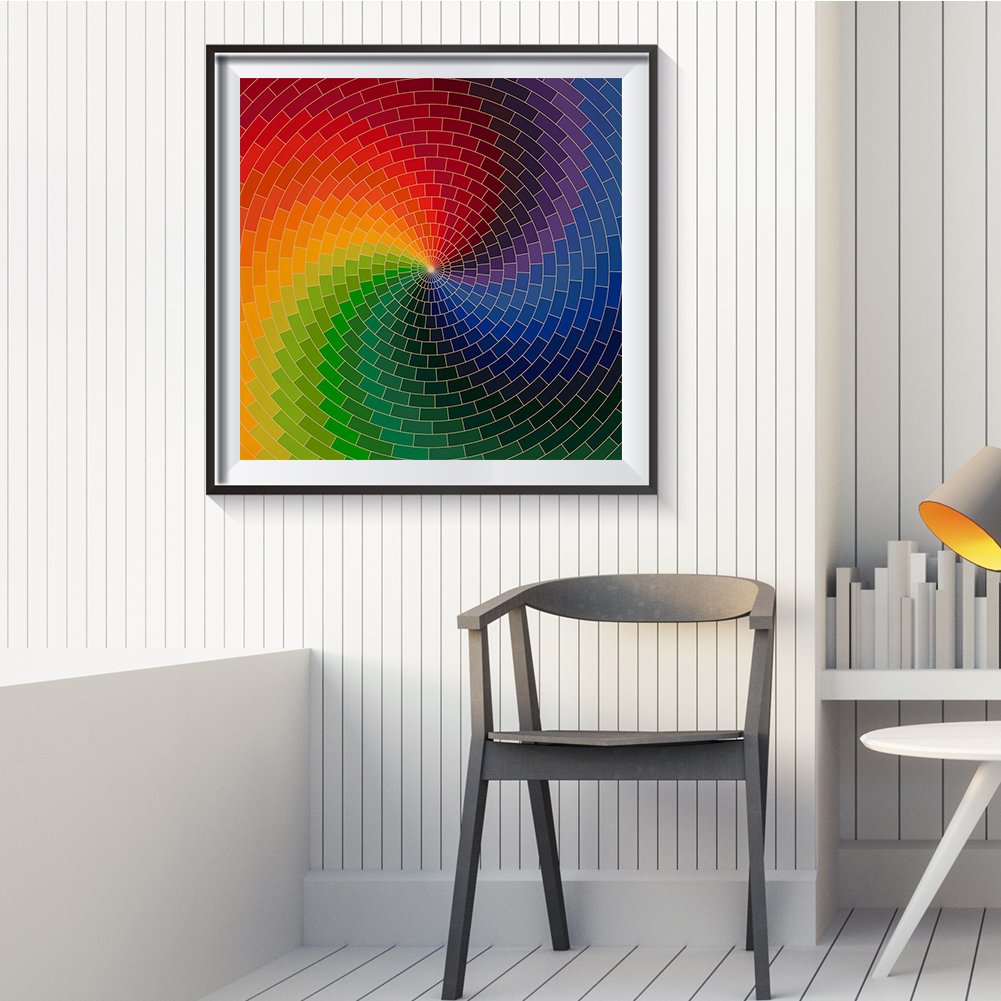 Ponto cruz estampado 11ct - Cor espectral (50*50cm)