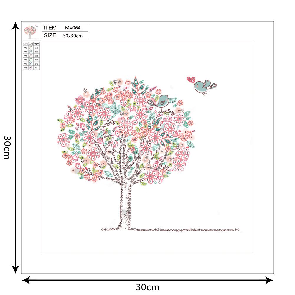 5D DIY Diamond Painting Kit - Crystal Rhinestone - Pink Tree