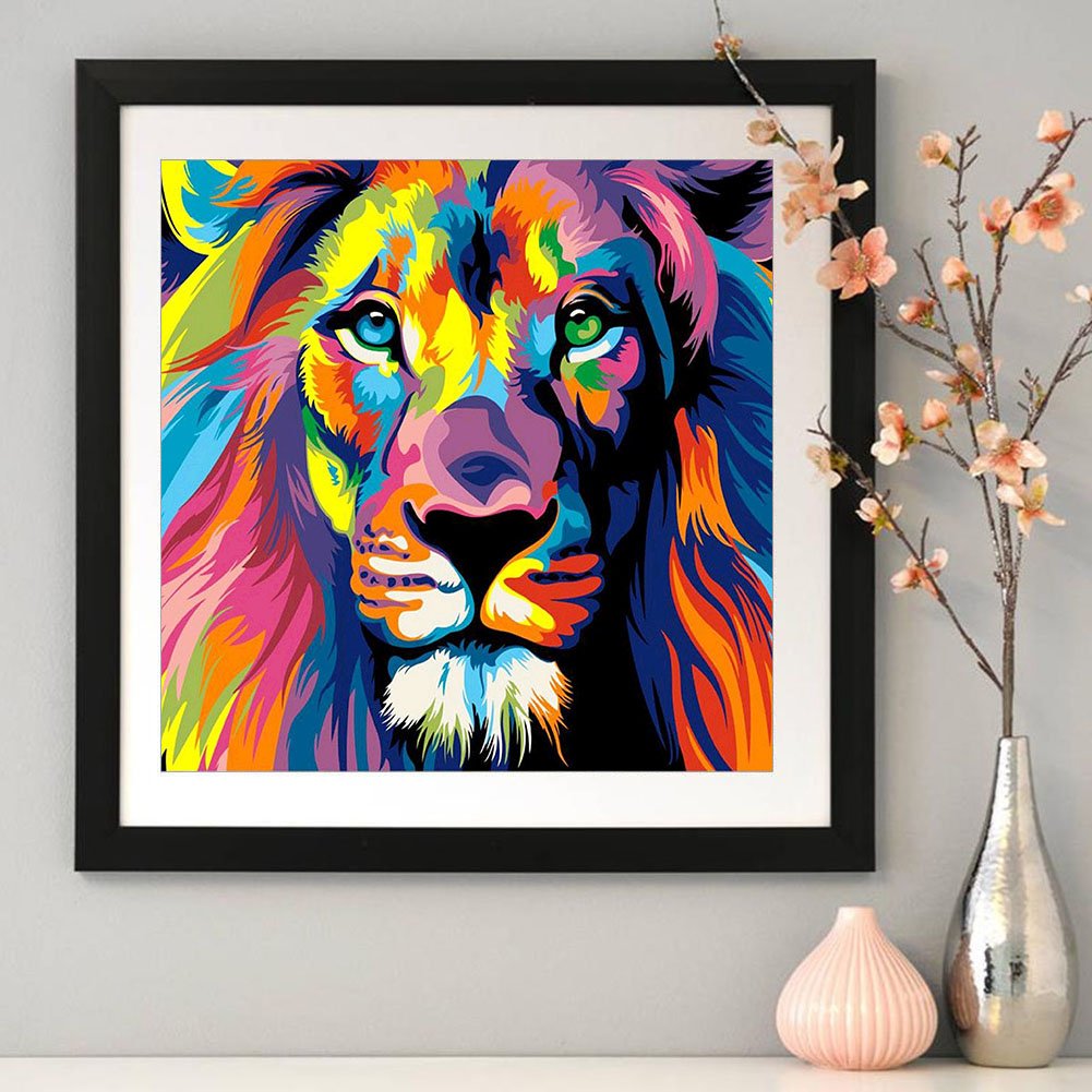 Diamond Painting - Full Round - Colorful Lion