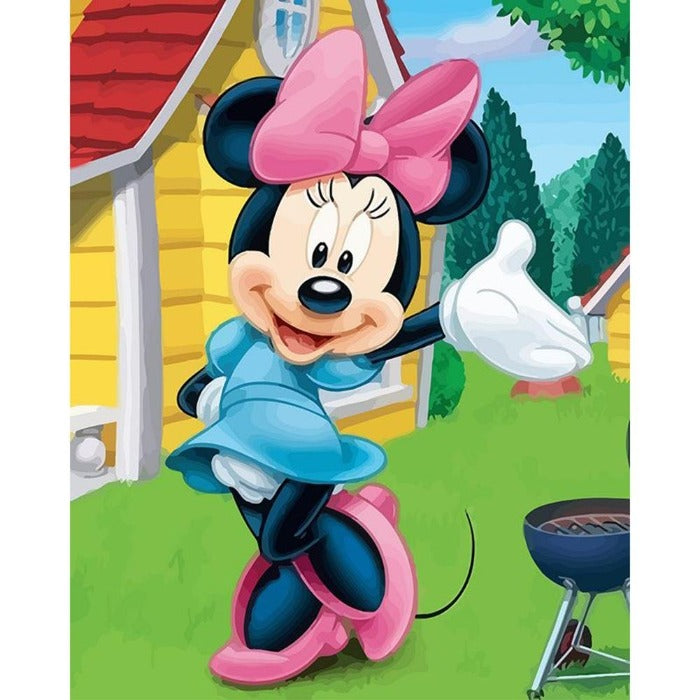 Painting By Numbers Kits Mouse Acrylic Canvas Color Picture