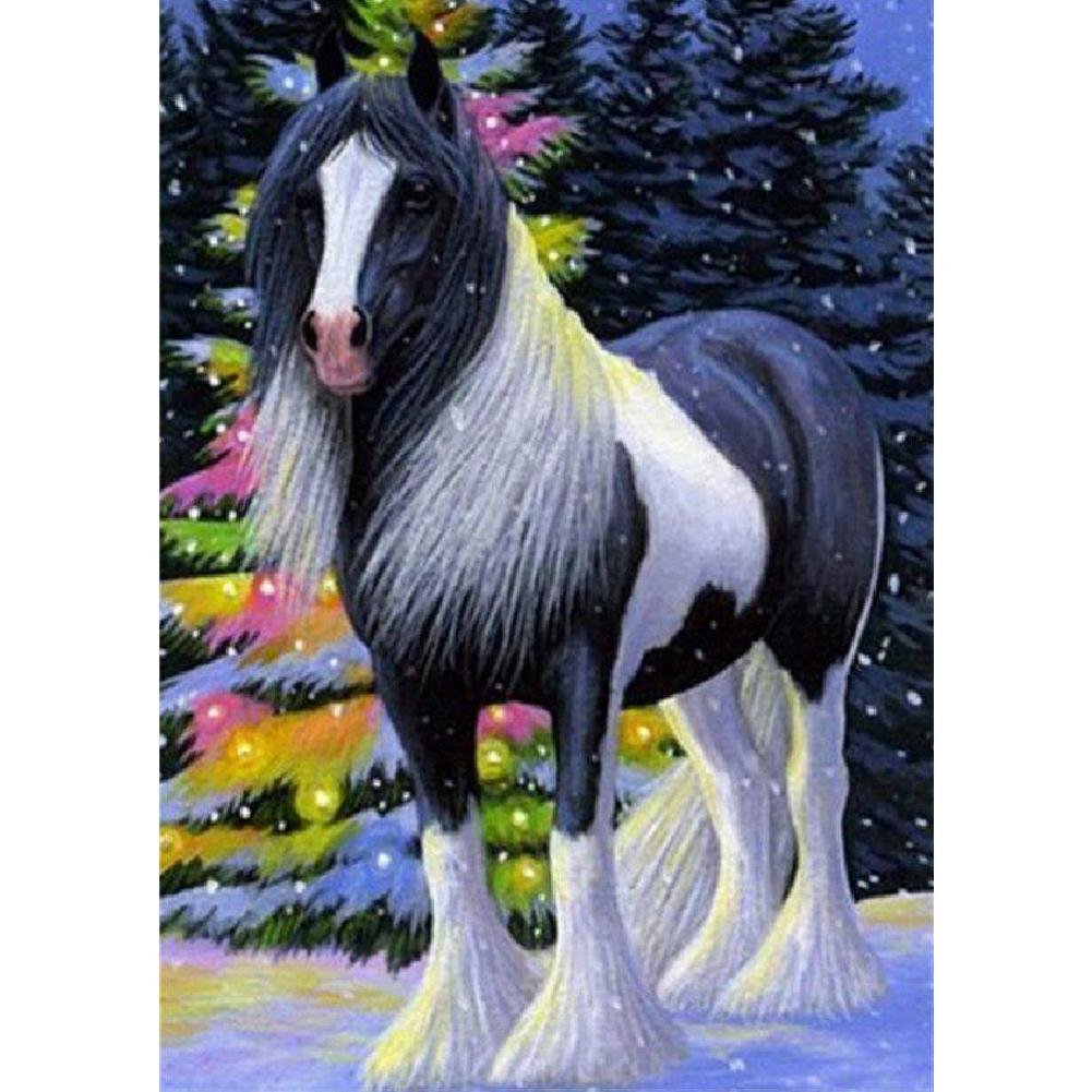 5D Diy Diamond Painting Kit Full Round Beads Horse