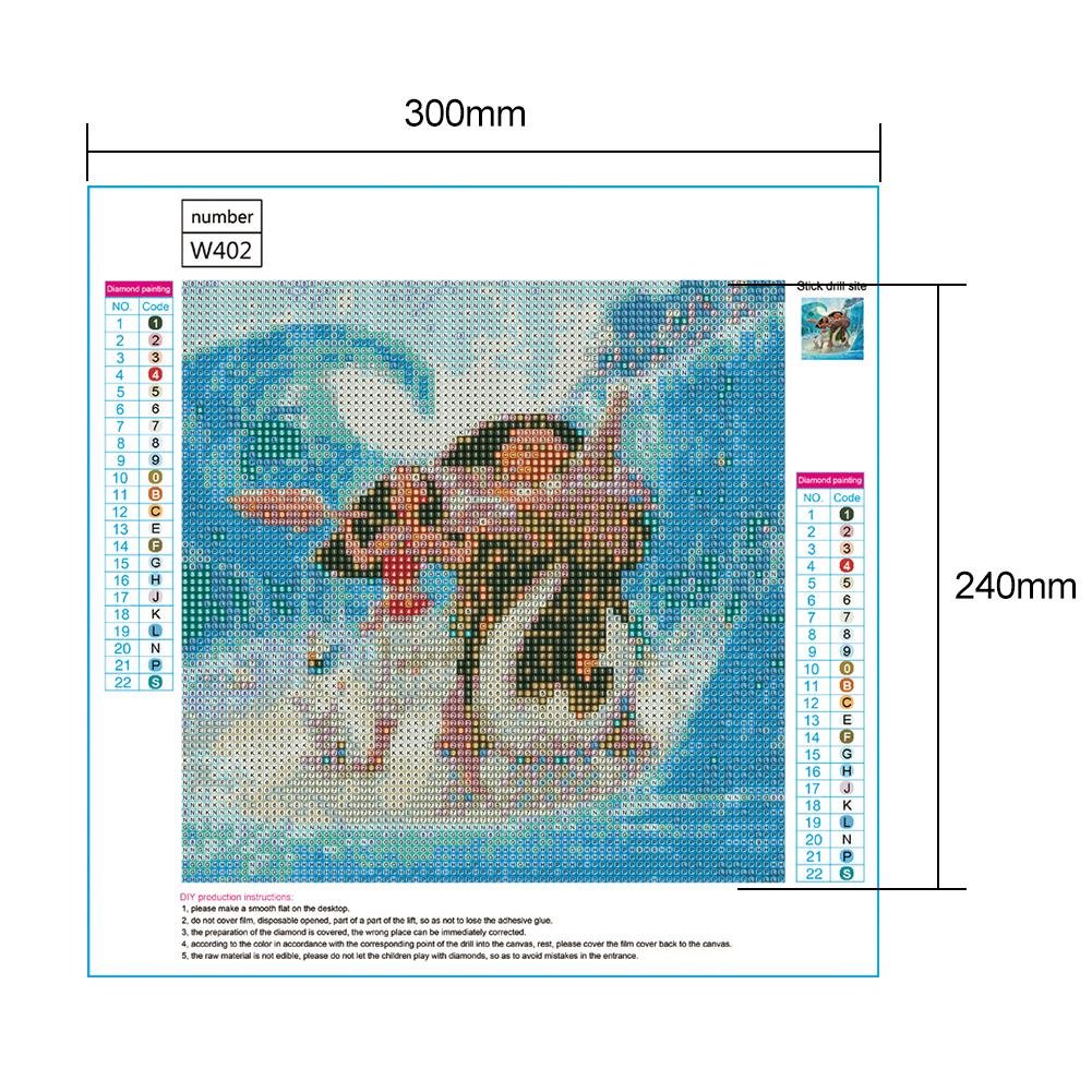 Moana 5d Diamond Painting Canvas Size
