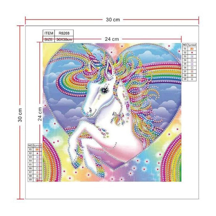 Diamond Painting DIY decoration - Crystal Rhinestone - White Leaping Horse