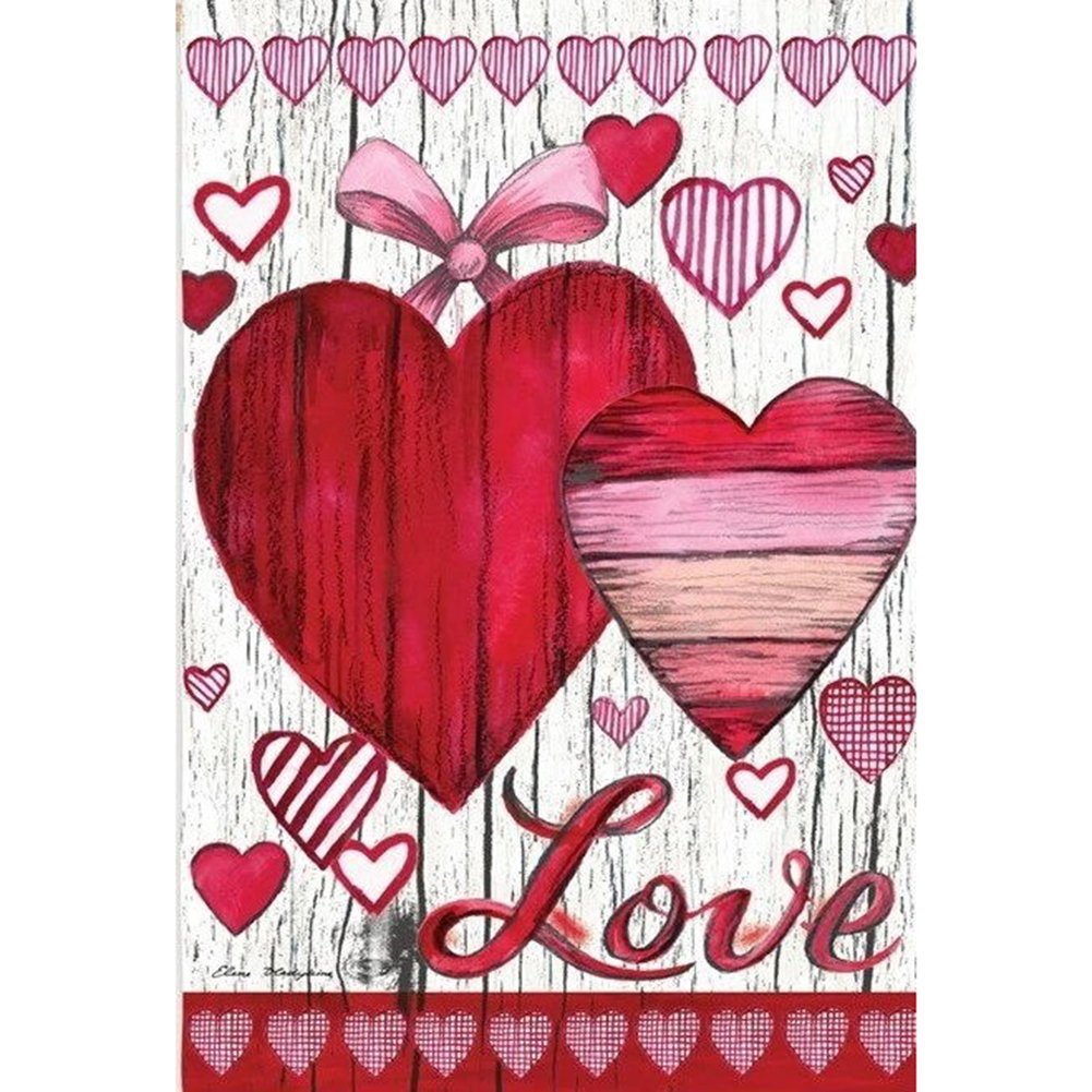 5D Diy Diamond Painting Kit Full Round Beads Love Heart