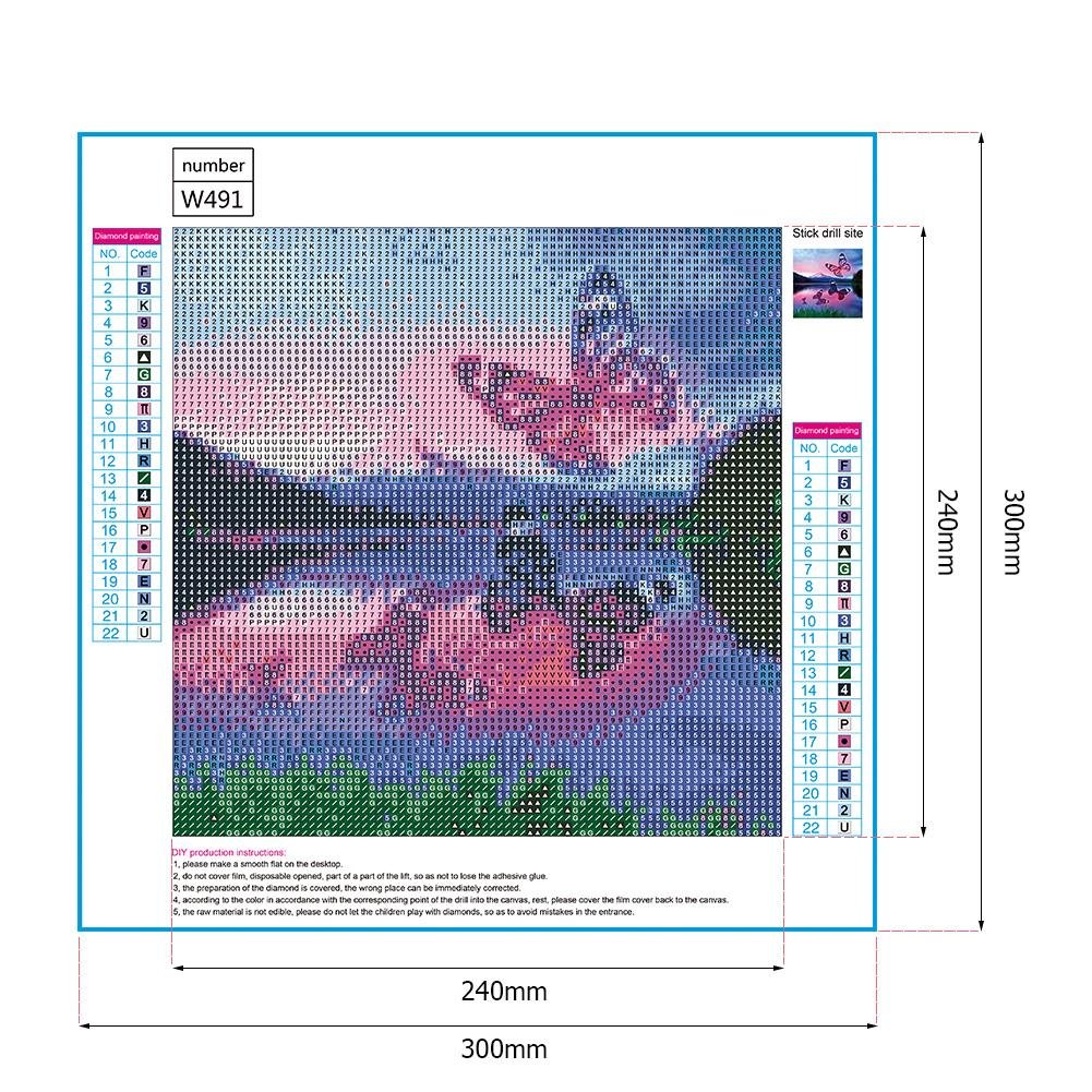 Diamond Painting - Full Round - Butterfly Lake
