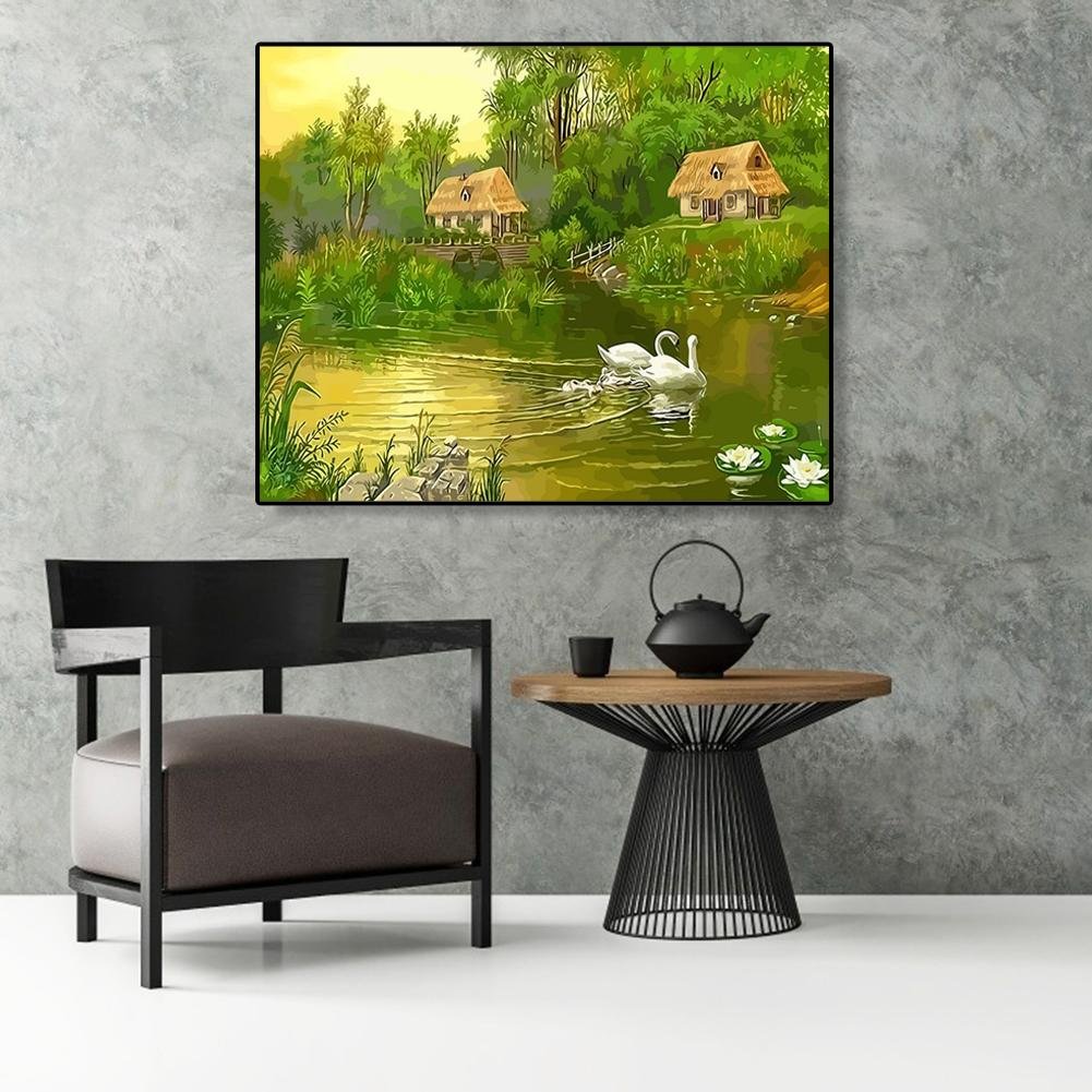 Paint By Number - Oil Painting - Water Goose (40*50cm)
