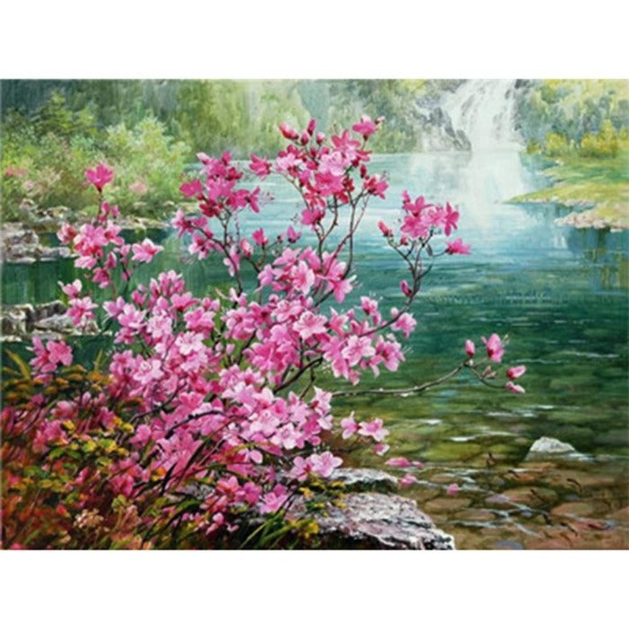 Paint By Number Oil Painting Pink Flower (40*50cm)