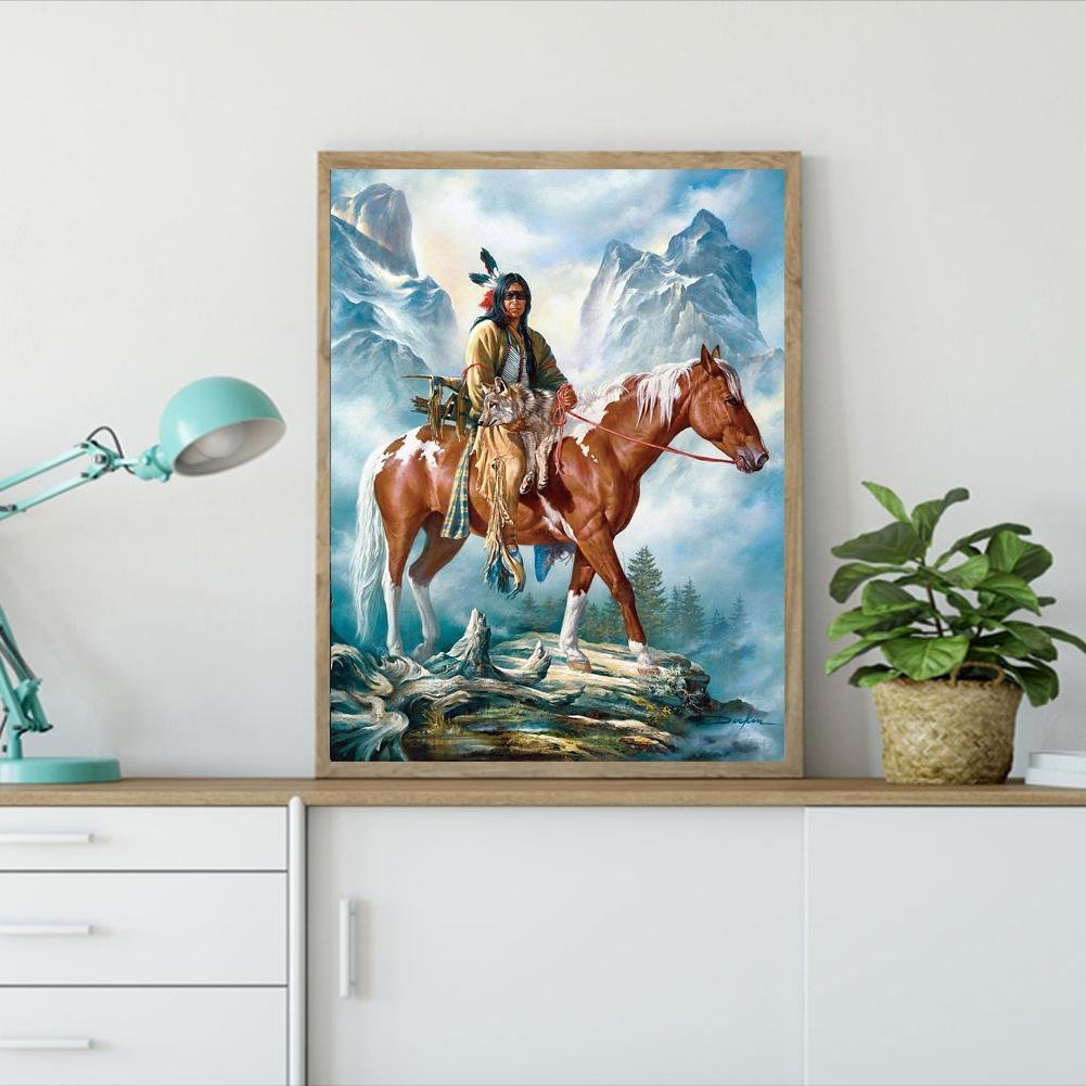 Pintura Diamante - Rodada Completa - Cavalgando Indiano