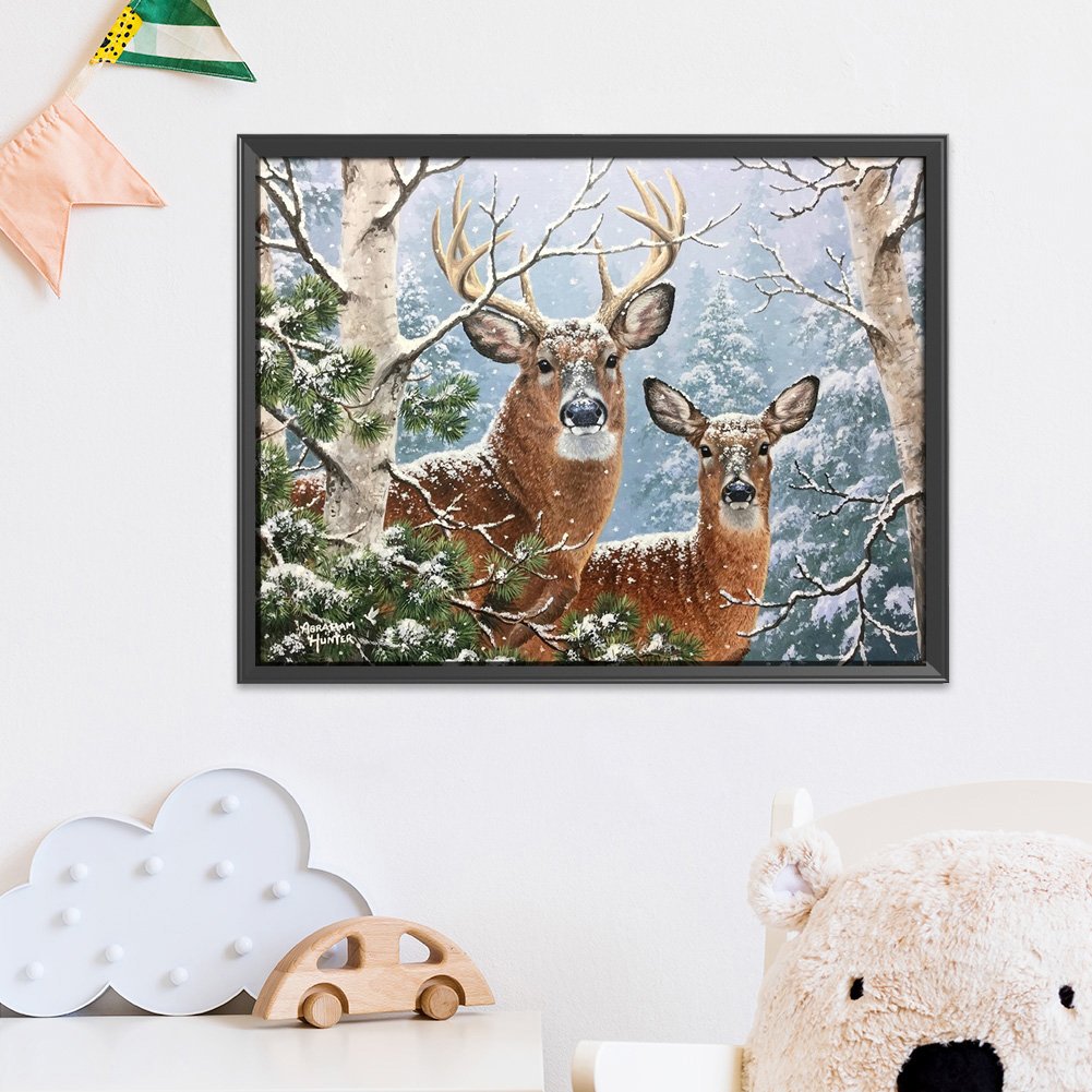 11ct Stamped Cross Stitch - Deer(36*46cm)