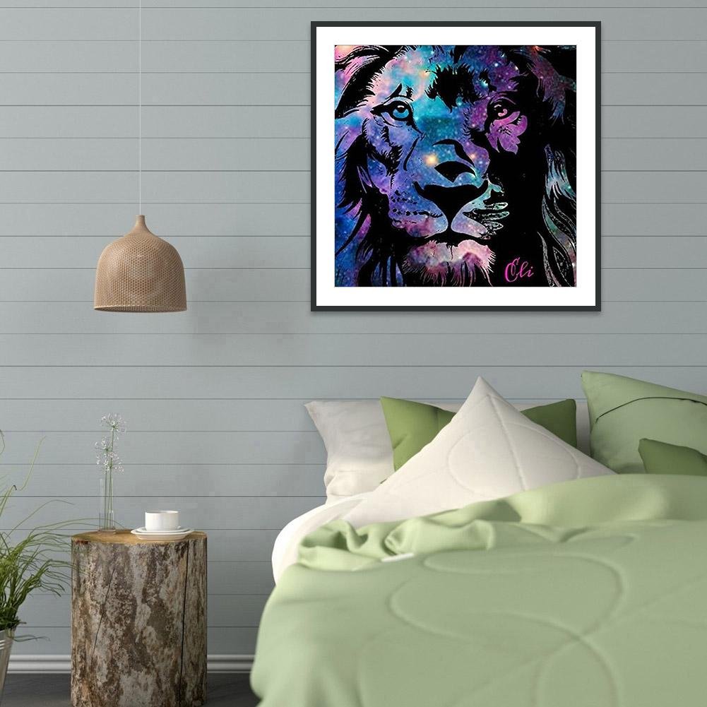 Diamond Painting - Full Round - Galaxy Tiger