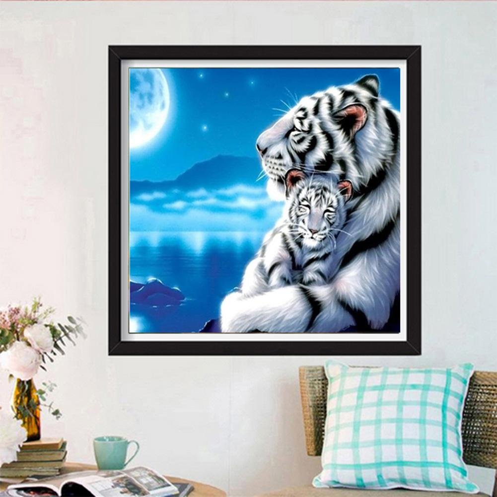 Diamond Painting - Partial Round - Tiger 1