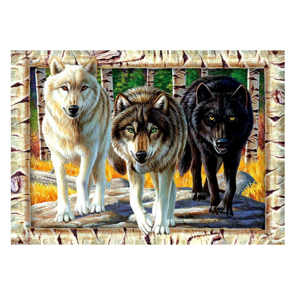 DIY Diamond Embroidery Goddess Of Winter Woman Wolf Cross Stitch Diamond  Painting Kits Full Square Drill Art Decor For Home