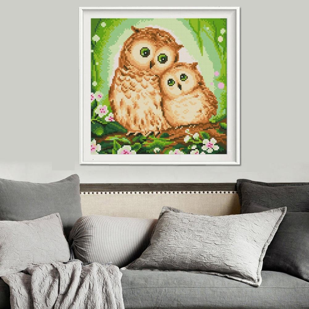 Diamond Painting - Full Round - Cartoon Owl 1