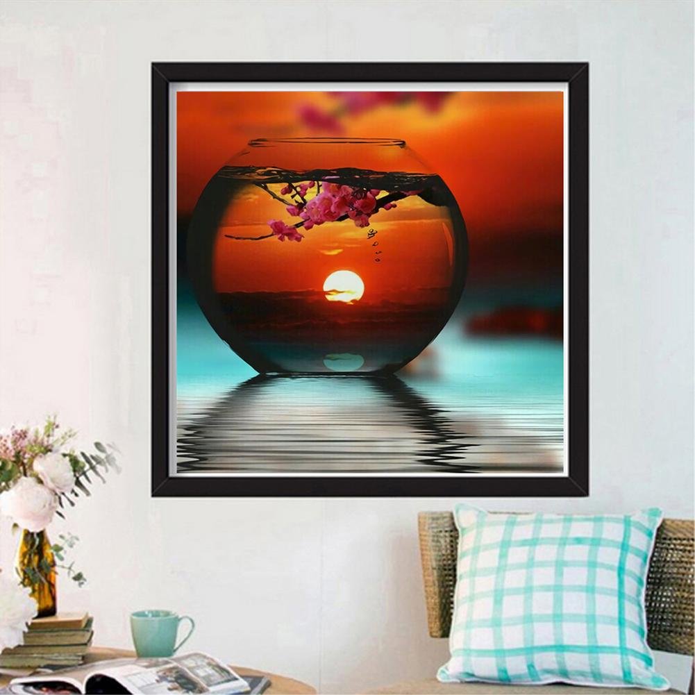 Diamond Painting - Full Round - Cup Sunset