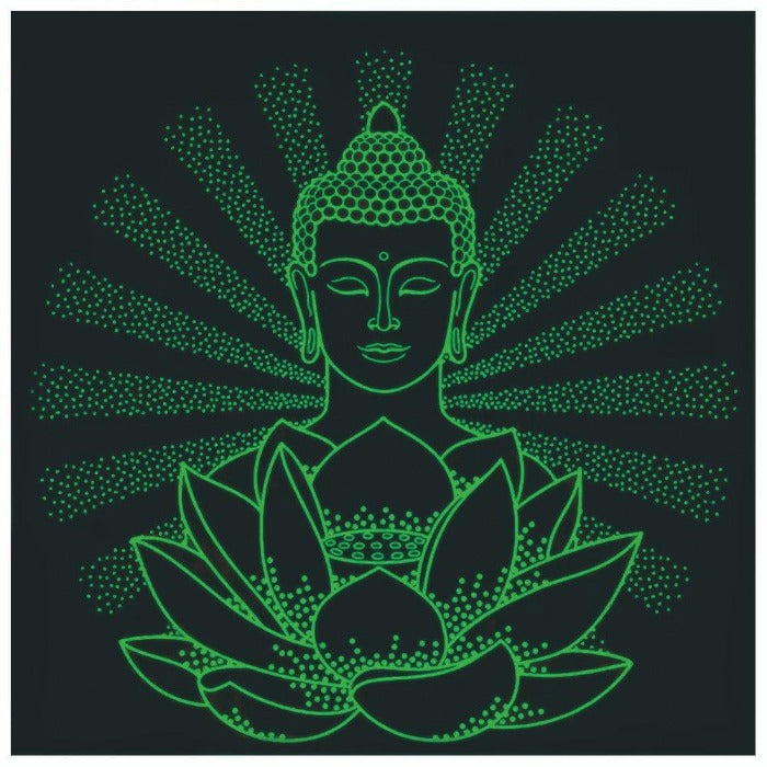 35*35cm Buddha Crystal Rhinestone Luminous Diamond Painting