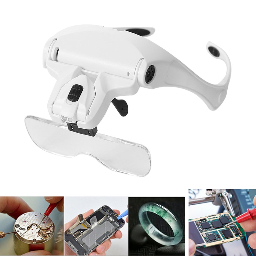 5 Interchangeable Lens Magnifier Loupe with LED Lights