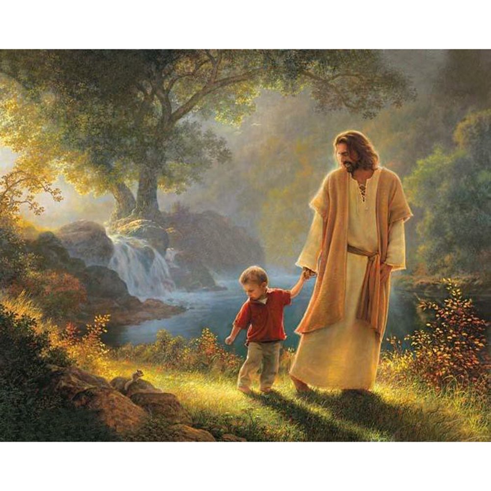 5D Diy Diamond Painting Kit Full Round Beads Jesus