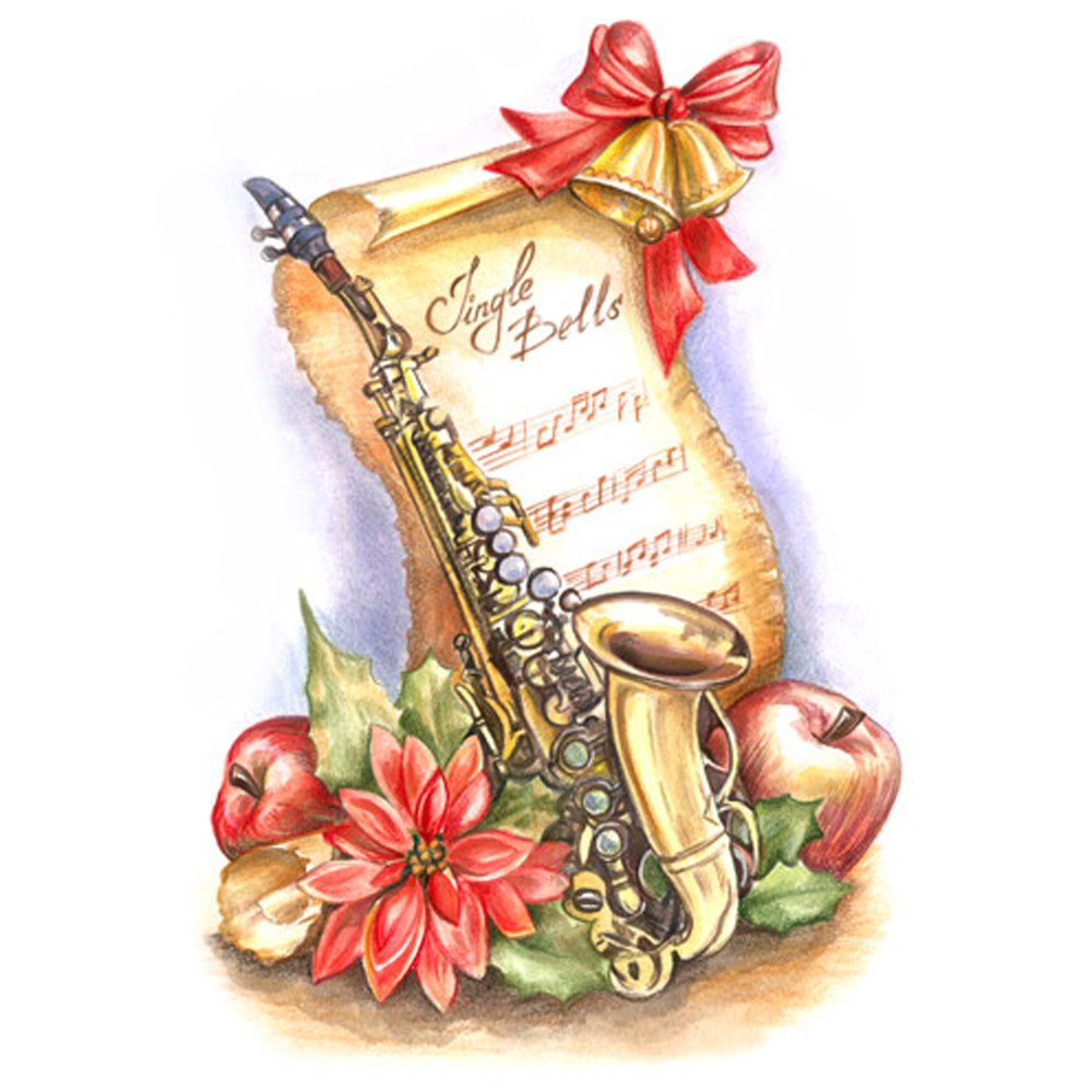 Diamond Paintings Art Full Drill Flower Musical Instrument