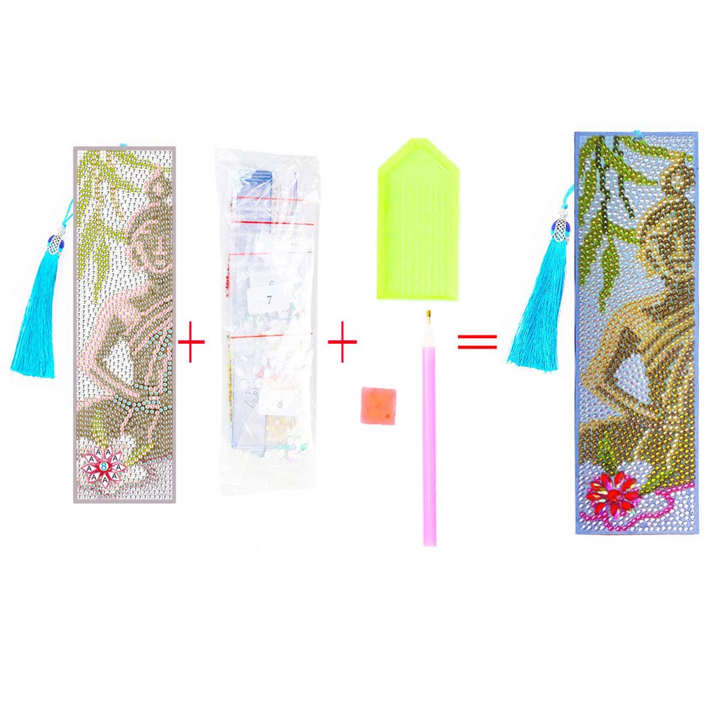 DIY Diamond Painting Bookmark with Tassel Buddha