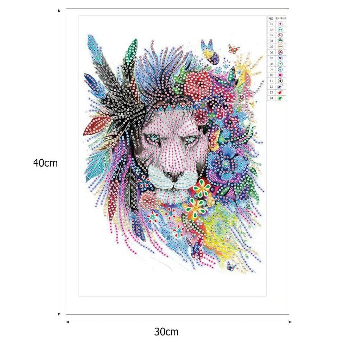 Lion 5D Crystal Rhinestone Diamond Paintings Art Type: EF646 Material: rhinestones + canvas