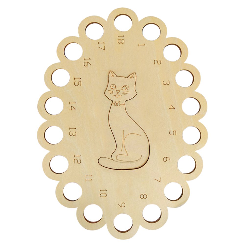 Cat Hollow Thread Board Wooden Cross Stitch Tool