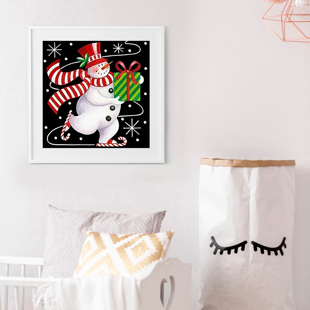 Skating Snowman Christmas Diamond Painting