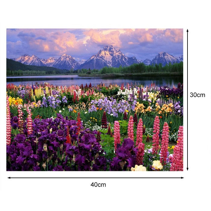 Flower Cluster Plant Oil Painting By Numbers DIY Canvas Coloring Picture