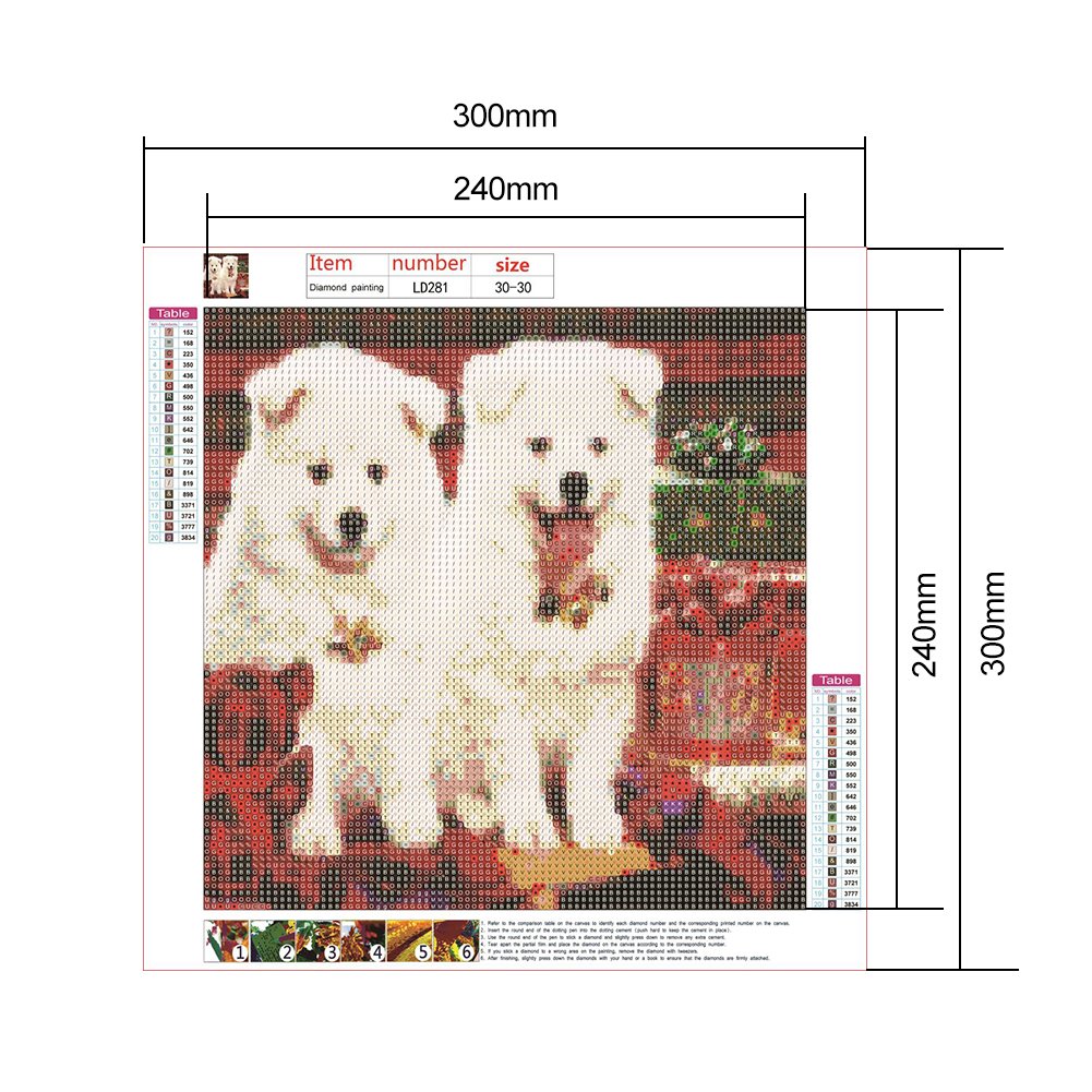 Diamond Painting -Full Round - Dogs