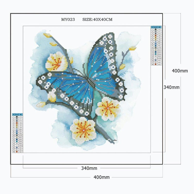 DIY 5D Crystal Rhinestone Diamond Painting Kit Butterfly (40*40cm)