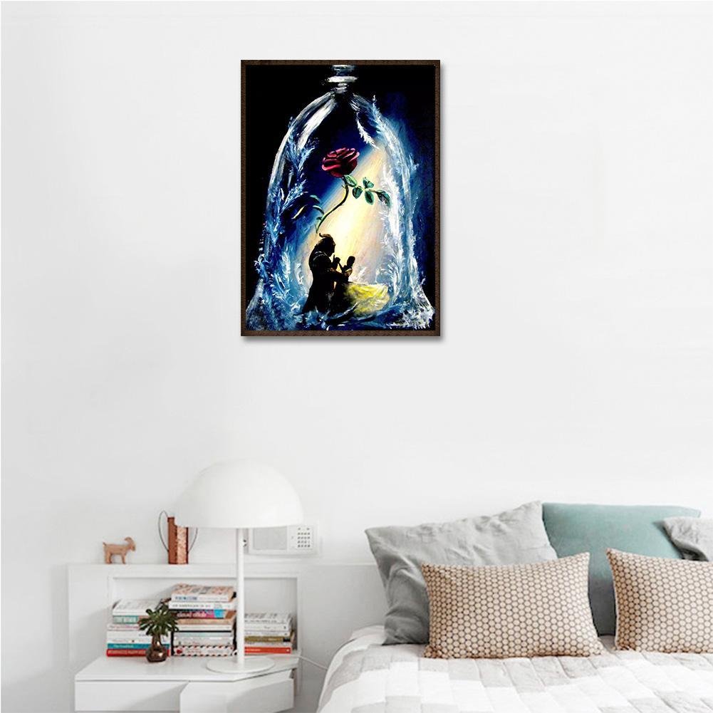 Pintura Diamante - Rodada Completa - Amor Verdadeiro Rosa