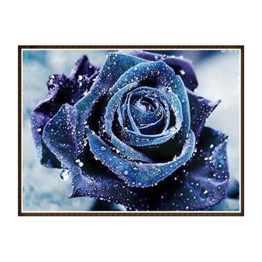 Diamond Painting - Partial Round - Blue Rose