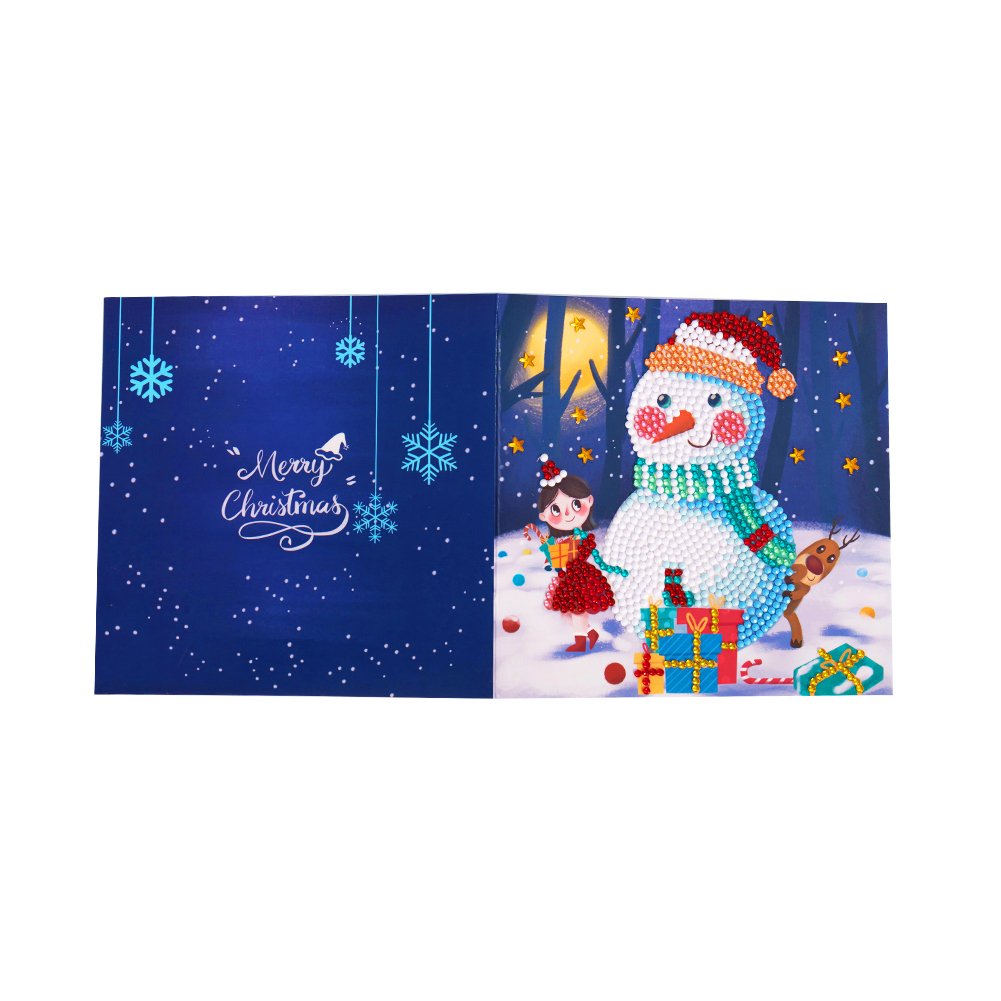 Snowman DIY Diamond Painting Greeting Card