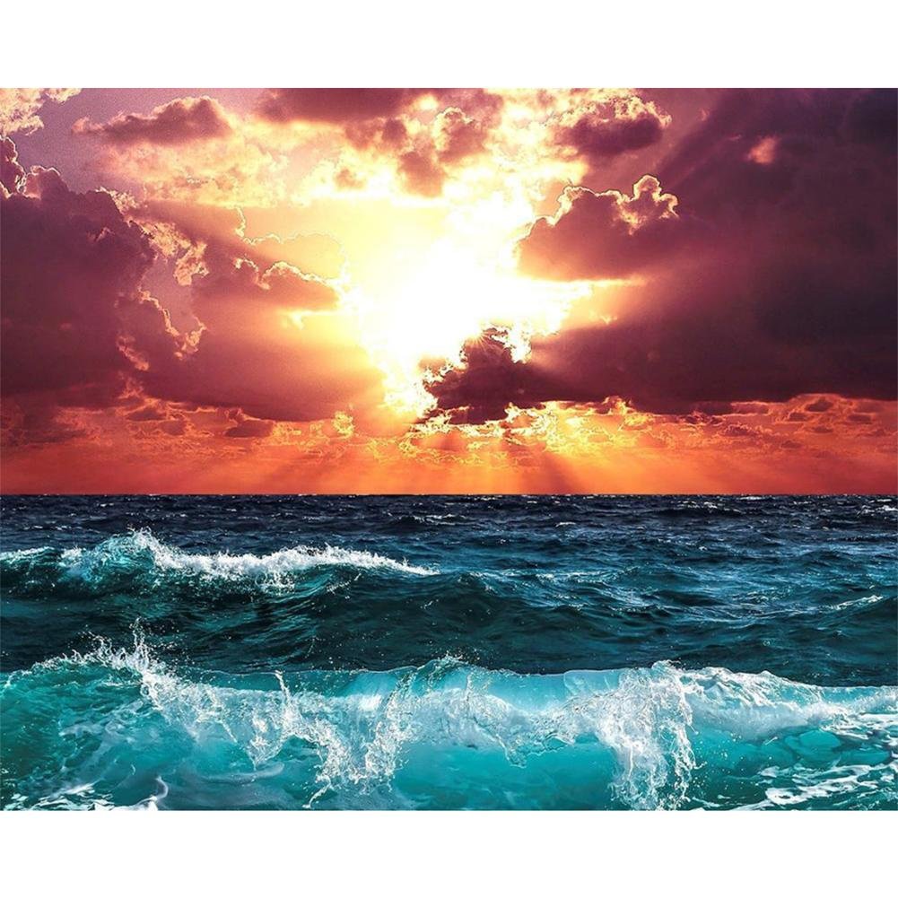 Paint By Number Oil Painting Waves Clouds (40*50cm)
