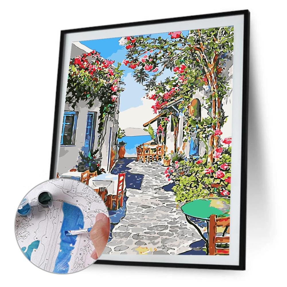 Paint By Number - Acrylic Paints - Sunny Alley (40*50cm)