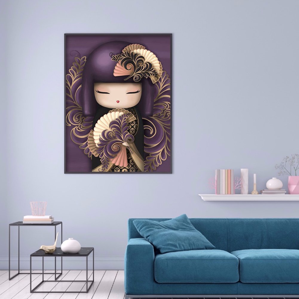 Diamond Painting - Full Round - Kokeshi Doll B