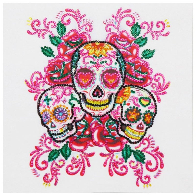 Colorful Skull Crystal Rhinestone Diamond Painting DIY to stick the diamond