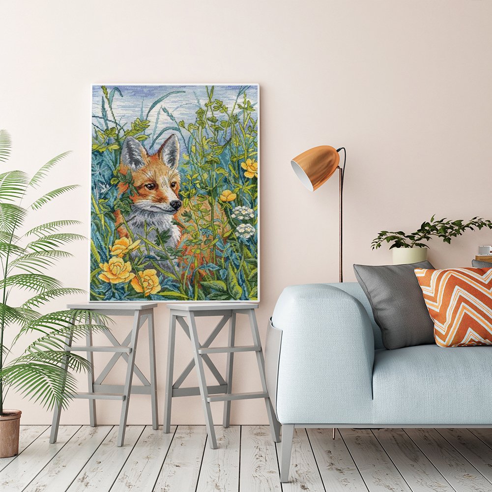11ct Stamped Cross Stitch - Fox (40*50cm) B