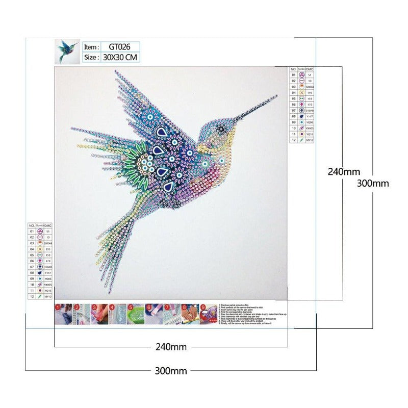 DIY 5D Crystal Rhinestone Diamond Painting Kit Bird
