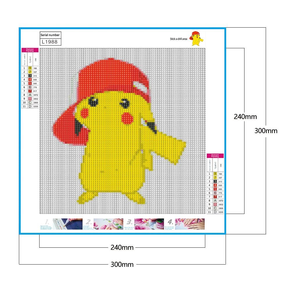 Diamond Painting - Full Round - Cute Pikachu
