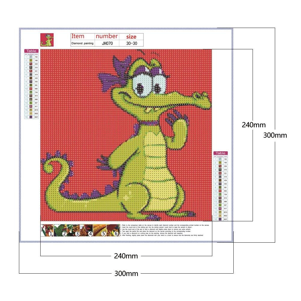 Diamond Painting - Full Round - Cartoon Dinosaur