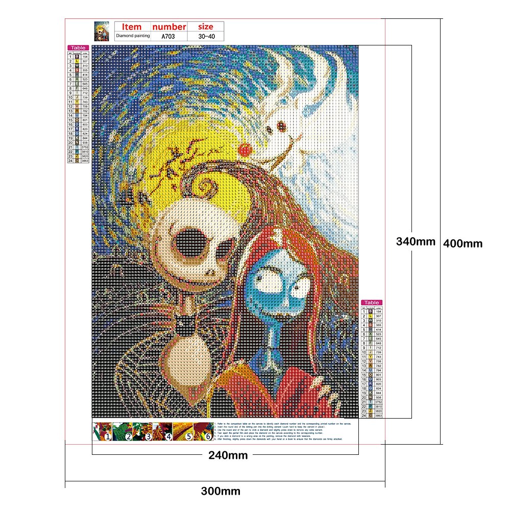 Diamond Painting - Full Round - Jack & Sally