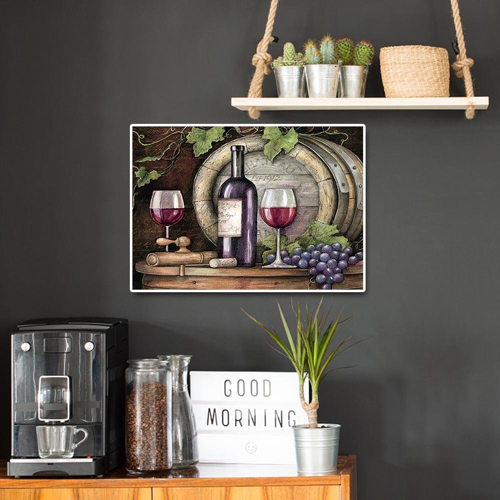 Pintura Diamante - Rodada Completa - Copo de Vinho