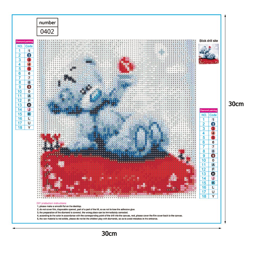Diamond Painting - Full Round - Love Bear