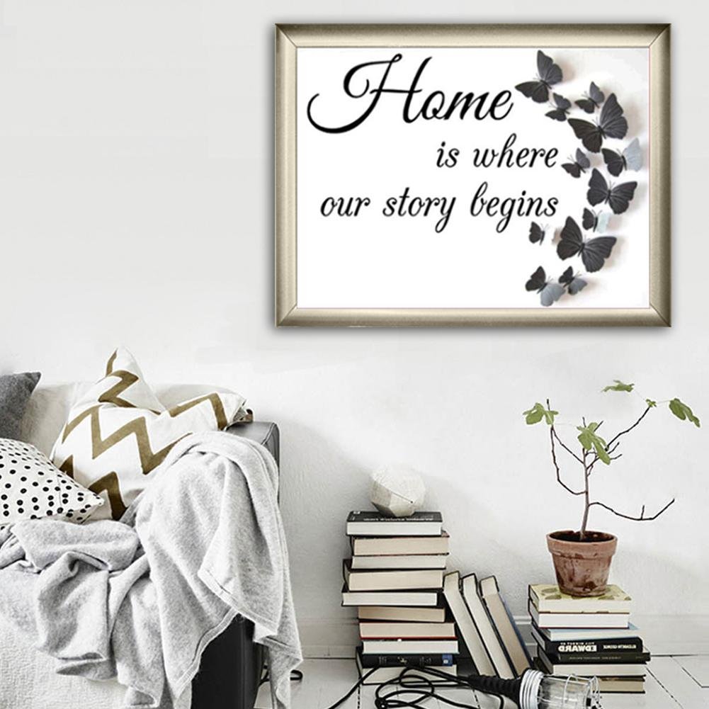 Diamond Painting - Partial Round - Story Begins from Home