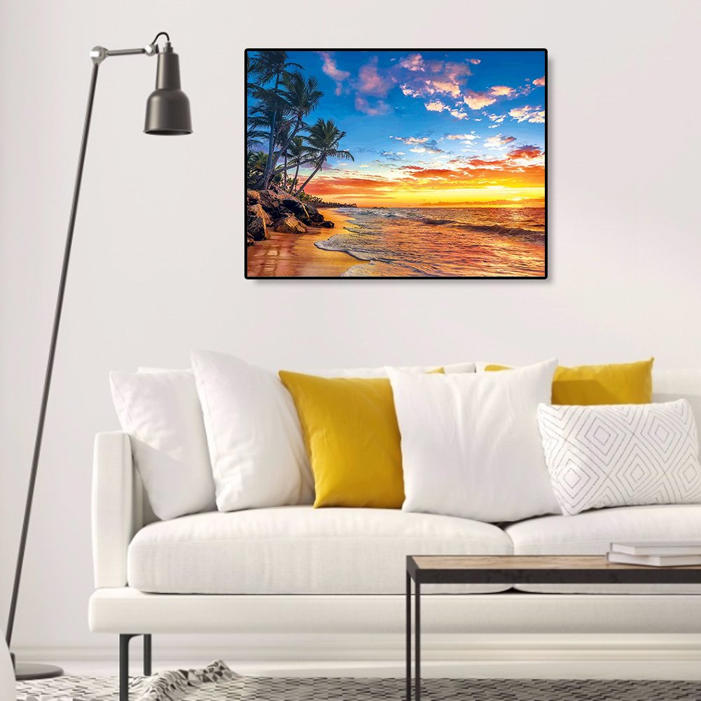 Paint By Number - Oil Painting - Sea Scenery (40*30cm)